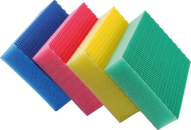 ÉPONGES COLOR CLEAN COULEUR PANACHÉ (x4) HACCP