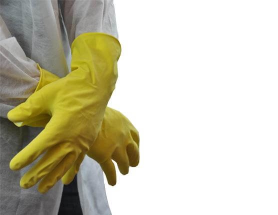 Gant ménage latex jaune T. XL