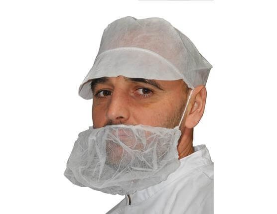 Cache barbe blanc