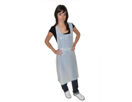 Tablier PE extra BLANC