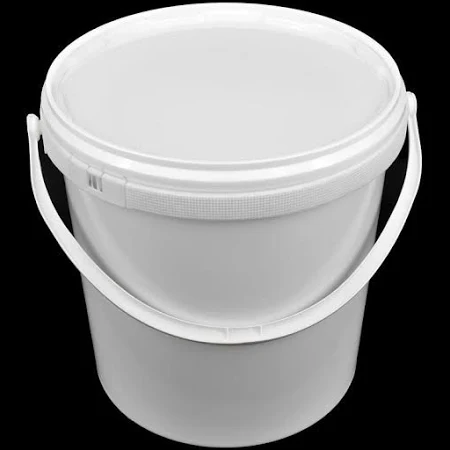 SEAU PLAST ALIMENTAIRE BLANC 5L COUVERCLE