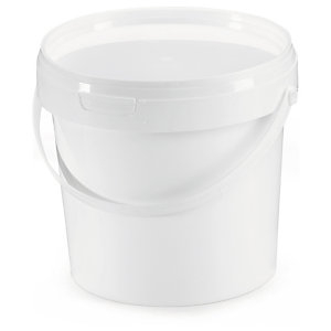 SEAU PLASTIQUE PP 25L BLANC + COUV
