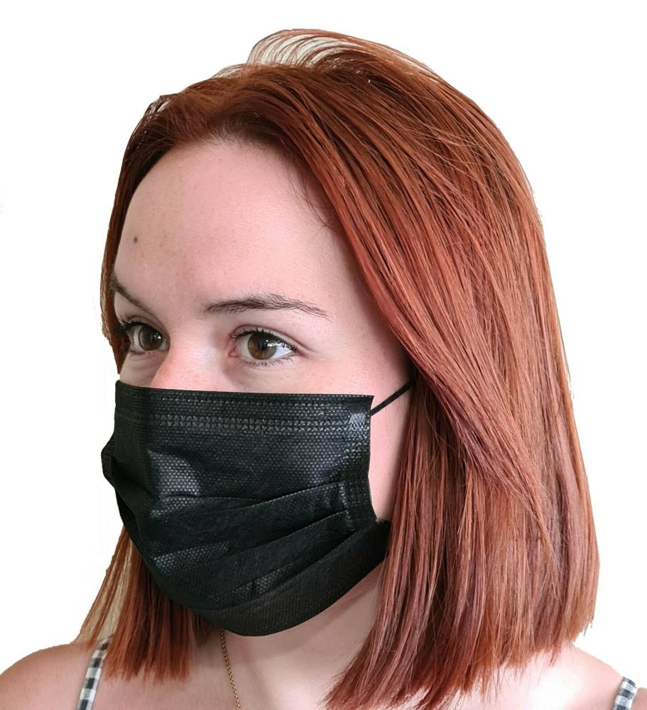 Masque noir médical EN14683 TYPE 2R