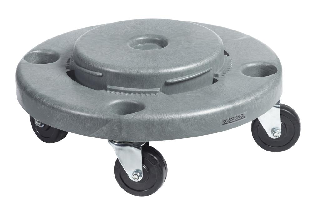 SOCLE A ROULETTE POUR POUBELLE 80L BARELLA