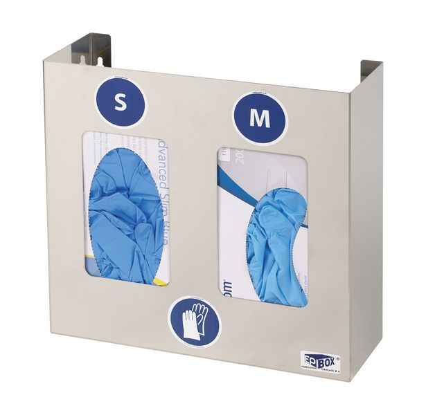 Distributeur  inox pour 2 boites de gants