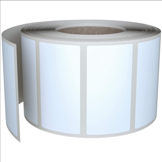 ETIQUETTE 105X98,5 BLANCHE COLLE ZONE SURGELATION ET HUMIDE AU MILLE